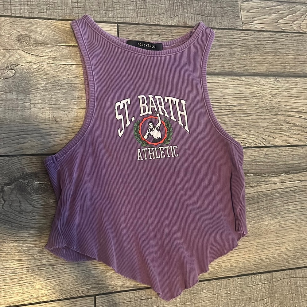 forever 21 st barth purple crop top❤️‍🔥